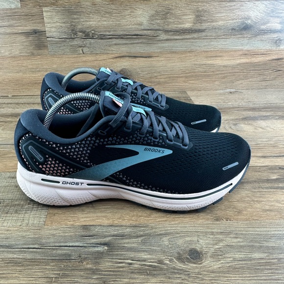 Brooks Ghost 14 Women Sz 11B  Running Shoes Black Peach Athletic Sneakers Gym - Picture 2 of 16